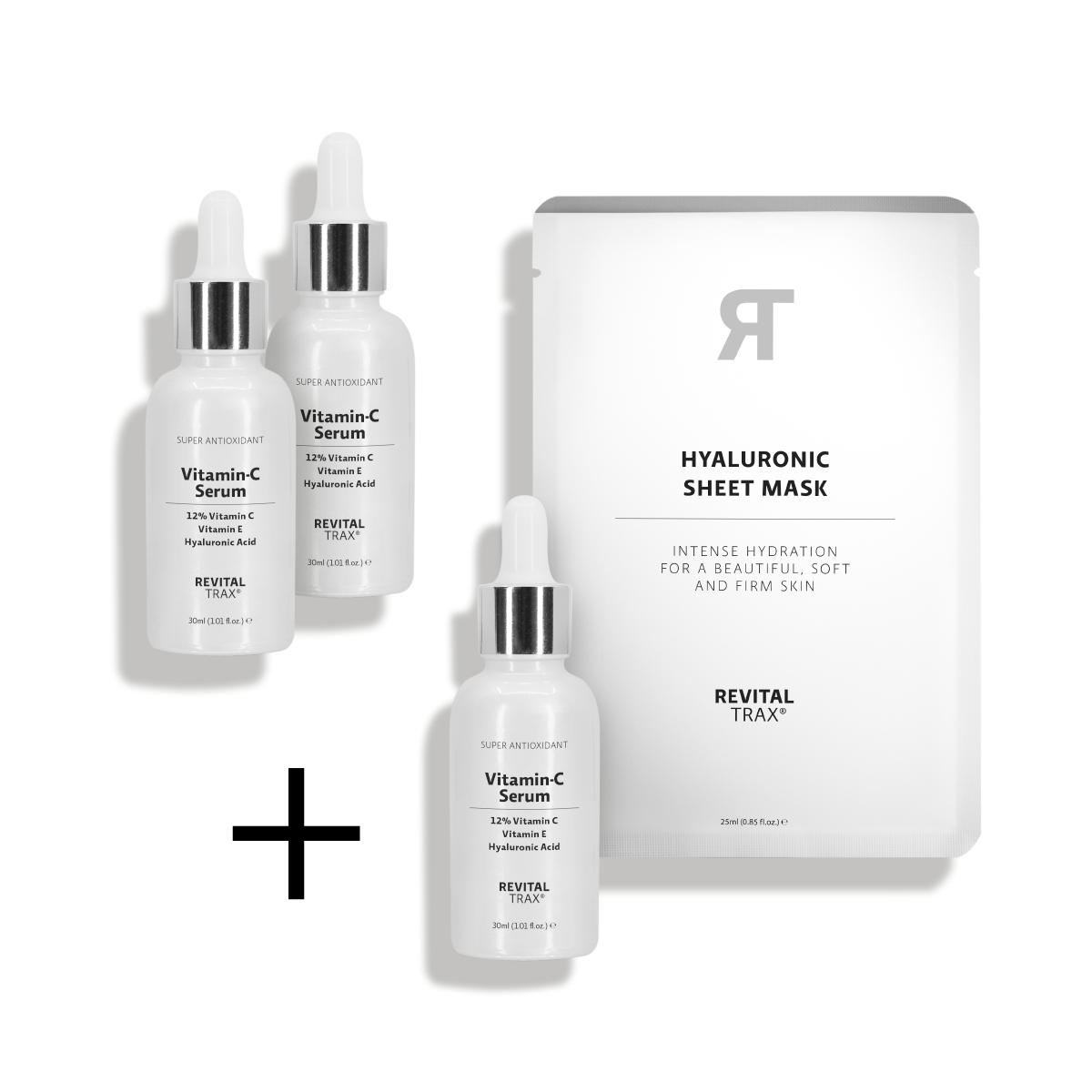 Offer: 3 x 12% Vitamin-C Serum + Hyaluronic Sheet Mask
