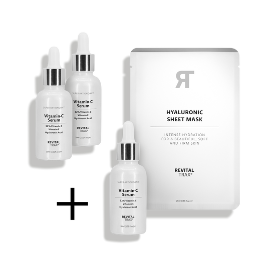 Offer: 3 x 12% Vitamin-C Serum + Hyaluronic Sheet Mask