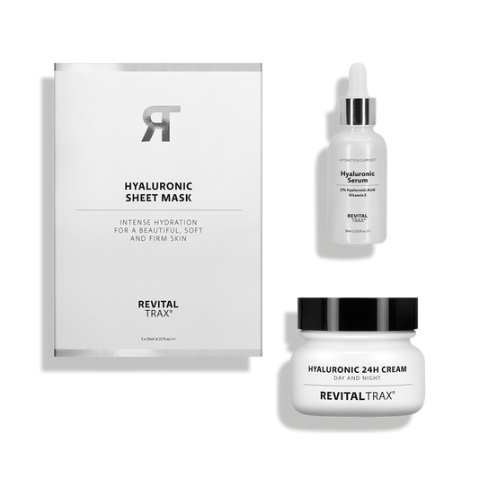 Hyaluronic bundle: Day & Night Cream + Serum + Sheet Masks